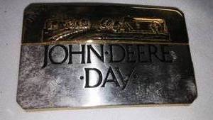 lot 55 image: John Deere Belt Buckle John Deere Day 1988