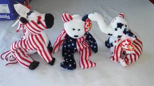 lot 63 image: (3) Beanie Babies - Political
