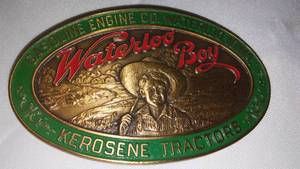 lot 99 image: John Deere Belt Buckle Waterloo Boy