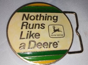 lot 103 image: John Deere Belt Buckle Nothing Runs Like a  Deere