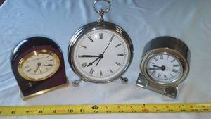 lot 205 image: (3) Clocks, Non-electric, vintage replicas