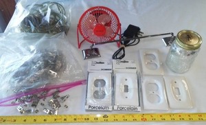 lot 206 image: Hooks, Clips, Ceramic Faceplates and more
