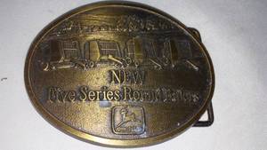 lot 178 image: John Deere Belt Buckle Five Series Balers