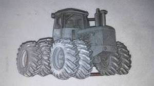 lot 183 image: John Deere Belt Buckle 1980 Tractor, 3D