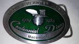 lot 189 image: John Deere Belt Buckle Macombers Division