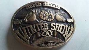 lot 265 image: N.D. Winter Show 50th Anniv. Belt Buckle