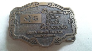 lot 271 image: Belt Buckle Sheyenne Valley Grain Cooperative 1985