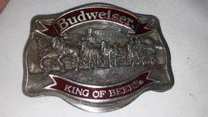 lot 282 image: Budweiser Belt Buckle Clydesdales,3D - Gorgeous.