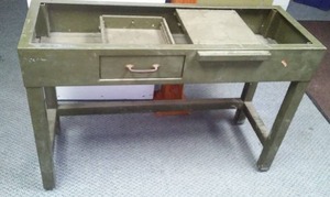 lot 57B image: Green Military TableDesk
