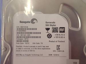 500GB HD  specs in photos&nbsp