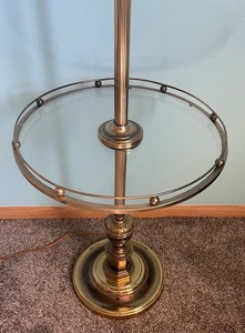 lot 59 image: Vintage Floor Lamp with Table