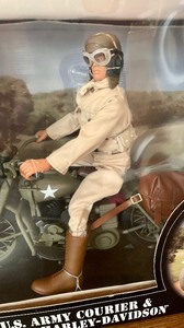 lot 79 image: New G.I. Joe Classic Collection US Army Courier and WLA 45 Harley-Davidson Motorcycle
