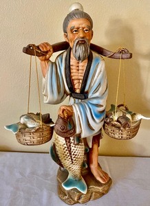 lot 105 image: 2 Hand Crafted Yamakuni Statues