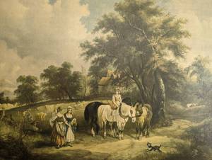 lot 15 image: Large Framed Vintage Print