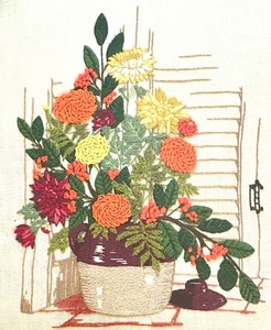 lot 193 image: Vintage Framed Needlework Art