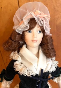 lot 208 image: Franklin Heirloom Collection The Strawberry Girl  Doll with Original Box and Certificate
