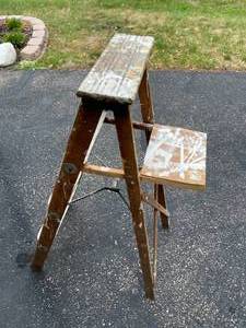 lot 234 image: 46 Inch Wooden Step Ladder