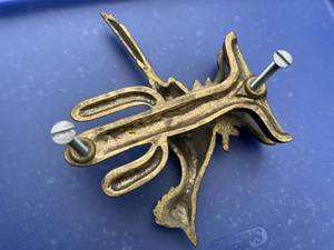 lot 256 image: Vintage Brass Roadrunner  Cactus Themed Door Knocker