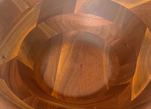 lot 365 image: Large Walnut Serving Bowl by Vermillion