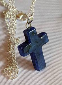 lot 436 image: Blue Stone and Sterling Silver Crosses