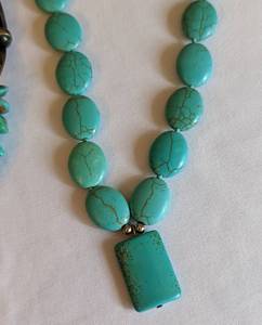 lot 437 image: Turquoise and Stone Necklaces