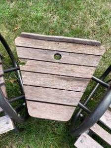 lot 330 image: Rustic Two Rocker With Center Table Set