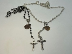 lot 454 image: Two Beautiful Sterling Silver Rosaries