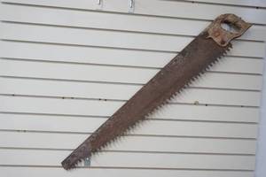vintage one man saw