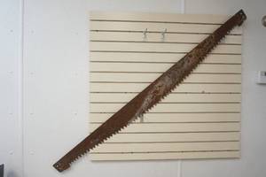 vintage two man saw