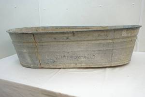 wheeling galvanized wash tub