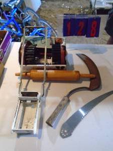 Can crusher & boot cleaner. As shown.
