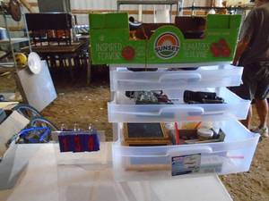 Storage box with contents. As shown.