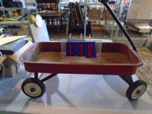 Coaster wagon. 34 x 16. As shown.