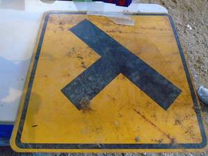30 x 30 road sign. As shown.