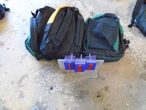 Qty of 3 back packs with school supplies. As shown.