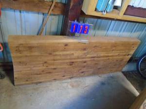 Butcher block style tablework. 73 x 28 x 5 bench top. Nice old unit. As shown.