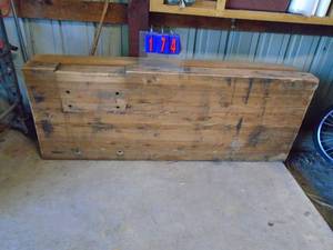 Butcher block style tablework. 73 x 28 x 5 bench top. Nice old unit. As shown.
