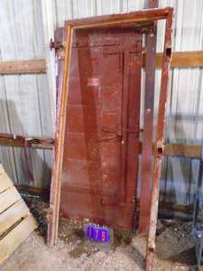 Fire door 84 x 36 x 1 14 with frame & steel. As shown.