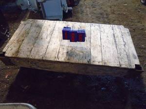 Nutting railroad cart. 52 x 24. Lots of character. As shown.