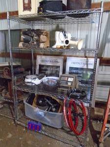 All contents on wire rack. Rack not included. As shown.
