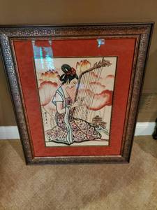 Framed Asian-Inspired Artwork
