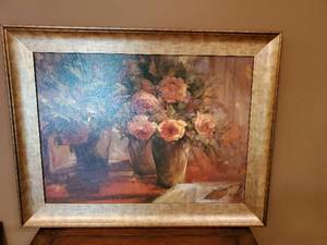 Framed Floral Artwork