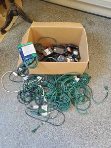 Box Of Timers And Extension Cords