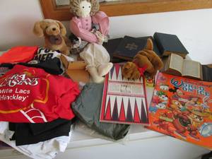 lot 45 image: Vintage books, vintage Checker boar...