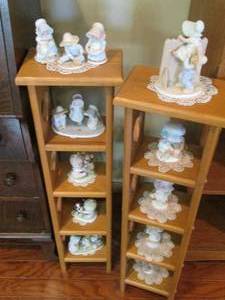 lot 131 image: 2 wooden heart 5 tier display shelv...
