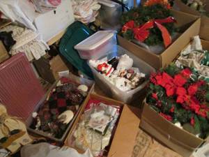 lot 204 image: Large Christmas lot includes figuri...