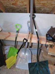 lot 207 image: 5 snow shovels...
