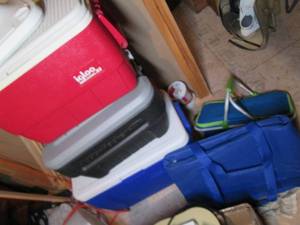 lot 211 image: Tryin to stay cool 5 coolers and a...