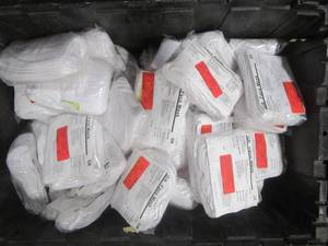 lot 839 image: WHOLESALE BINS OF GK FACE MASKS (SEE PHOTOS)