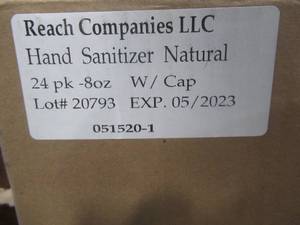 lot 849 image: BOX OF 24 8 0Z BOTTLES OF ALOE HAND SANITIZER